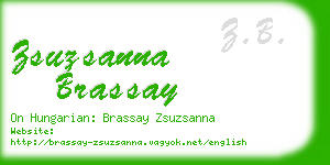 zsuzsanna brassay business card